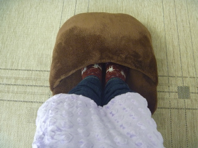 足元あったかクッションでぽかぽか